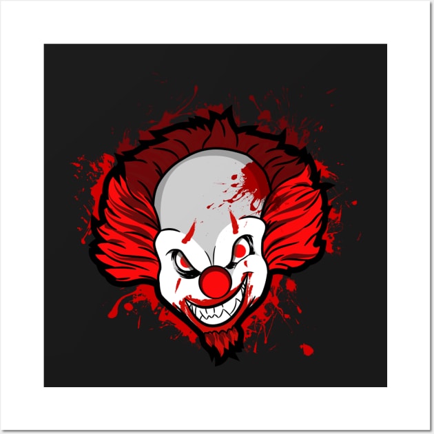 Killer Clown Wall Art by weckywerks